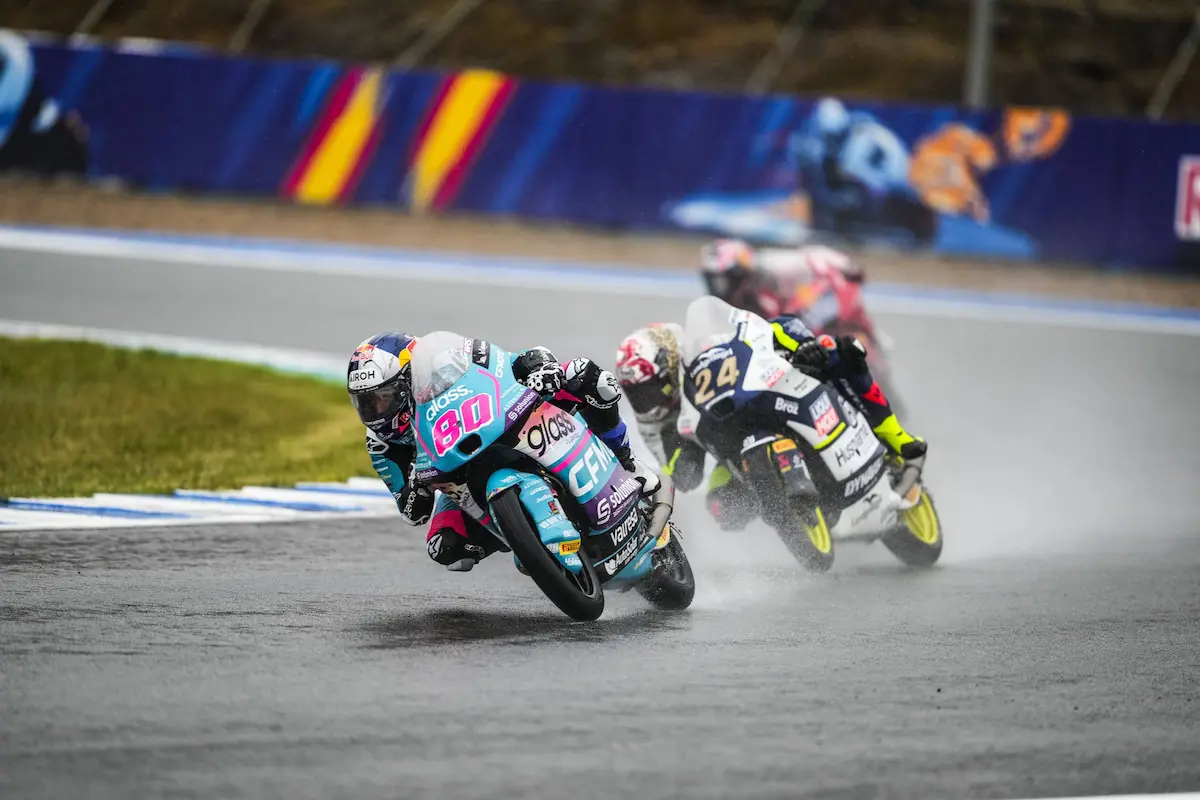 El piloto David Alonso del CFMOTO Gaviota Aspar Team